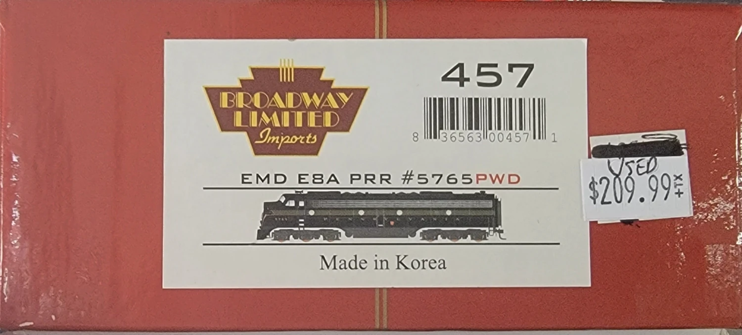 BLI 457 HO Scale EMD E8A Diesel Brunswick PRR 5765 DCC QSI Sound - Like New USED 2 BLI 457 HO Scale EMD E8A Diesel Brunswick PRR 5765 DCC QSI Sound - Like New USED - Image 2