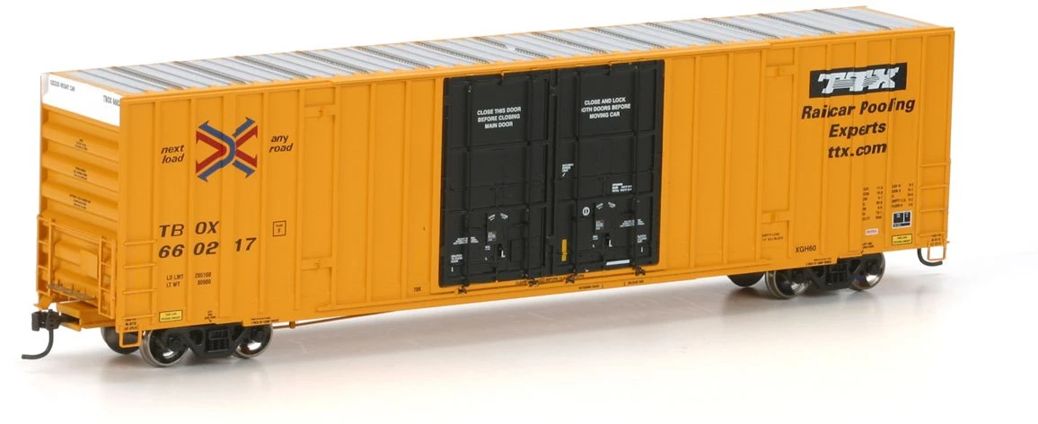 Athearn 96297 HO Scale 60' Gunderson High Cube Boxcar TTX TBOX 660433 - NOS 1 Athearn 96297 HO Scale 60' Gunderson High Cube Boxcar TTX TBOX 660433 - NOS