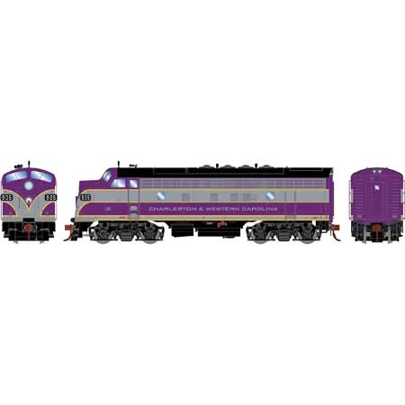 Athearn Genesis G19688 HO Scale F7A Charleston & Western Carolina C&WC 905 DCC & Sound 2 Athearn Genesis G19688 HO Scale F7A Charleston & Western Carolina C&WC 905 DCC & Sound - Image 2