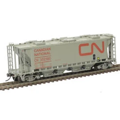 Atlas 20006364 HO Scale 6 Hatch Slab Side Covered Hopper Canadian National "Wet Noodle" CN 352230