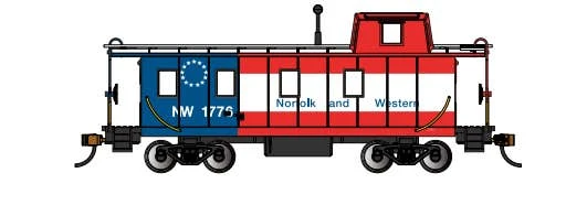 Bachmann 14006 HO Scale Offset Cupola Caboose Norfolk & Western N&W 1776 1 Bachmann 14006 HO Scale Offset Cupola Caboose Norfolk & Western N&W 1776