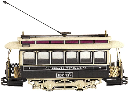 Bachmann 25155 On30 Scale Closed Street Car Hershey - USED 1 Bachmann 25155 On30 Scale Closed Street Car Hershey - USED