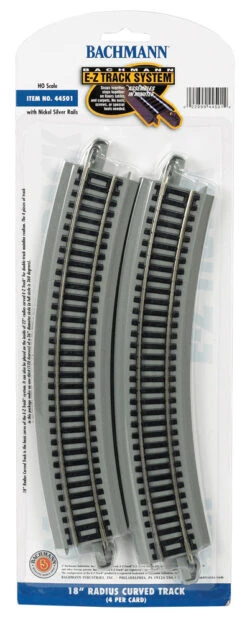 Bachmann 44501 HO Scale E-Z Track 18" Radius Curve (4)