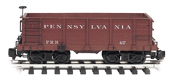 Bachmann Big Hauler 98514 G Scale "L" 20' Wood Ore Car PRR - NOS 1 Bachmann Big Hauler 98514 G Scale "L" 20' Wood Ore Car PRR - NOS