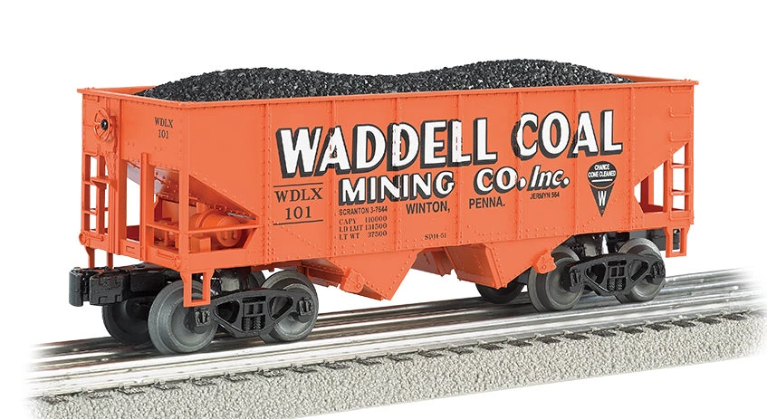 Williams By Bachmann 48208 O Gauge 55 Ton 2 Bay Hopper With Coal Load Waddell 1 Williams By Bachmann 48208 O Gauge 55 Ton 2 Bay Hopper With Coal Load Waddell