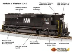 BLI 4288 HO Scale EMD SD45 Diesel Norfolk & Western NW 1803 Paragon4 10 BLI 4288 HO Scale EMD SD45 Diesel Norfolk & Western NW 1803 Paragon4 -Alas Train Model Shop bli 4288 ho scale emd sd45 diesel norfolk western nw 1803 paragon4 2