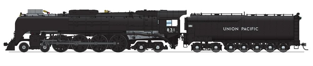 BLI 7364 HO Scale FEF-2 4-8-4 Steam Loco Union Pacific "Black And Graphite" UP 831 Paragon4 Smoke 1 BLI 7364 HO Scale FEF-2 4-8-4 Steam Loco Union Pacific "Black And Graphite" UP 831 Paragon4 Smoke