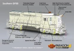 Broadway Limited BLI 7578 HO Scale EMD GP30 Southern "Tuxedo Scheme" 2585 Paragon4