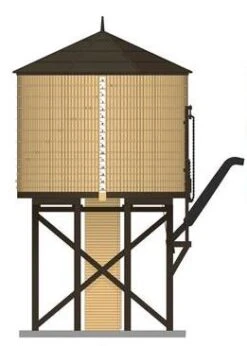 Broadway Limited Imports 7912 HO Scale Wood Water Tower - Weathered Yellow (Operating/Sound)