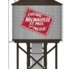 Broadway Limited Imports 7919 HO Scale Wood Water Tower - Milwaukee Road MILW (Operating/Sound)
