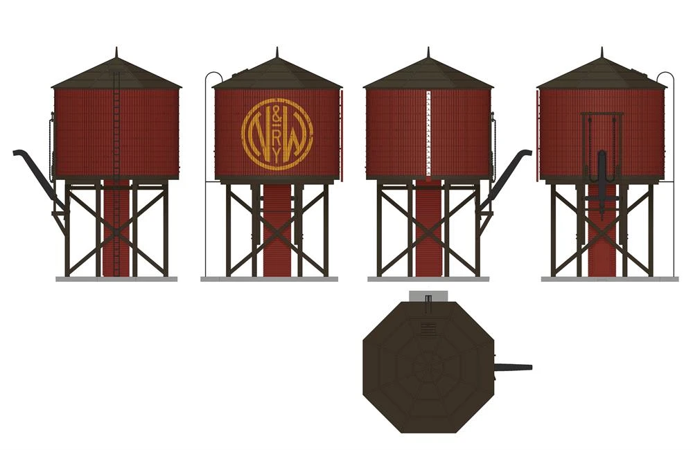 Broadway Limited Imports 7920 HO Scale Wood Water Tower - Norfolk & Western N&W (Operating/Sound) 2 Broadway Limited Imports 7920 HO Scale Wood Water Tower - Norfolk & Western N&W (Operating/Sound) - Image 2