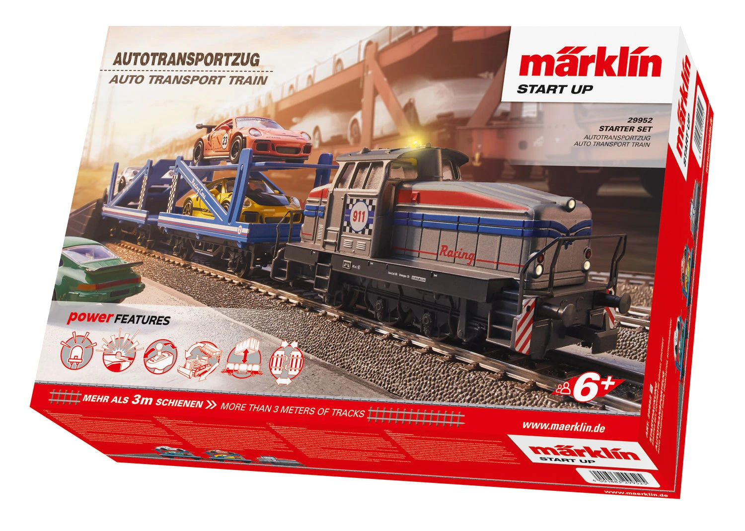 Märklin Start Up 29952 HO Scale Auto Transport Starter Train Set 1 Märklin Start Up 29952 HO Scale Auto Transport Starter Train Set