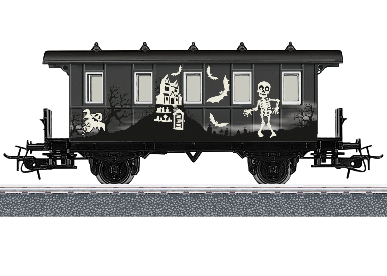 Märklin Start Up 48620 HO Scale Glow In The Dark Halloween Passenger Car 1 Märklin Start Up 48620 HO Scale Glow In The Dark Halloween Passenger Car