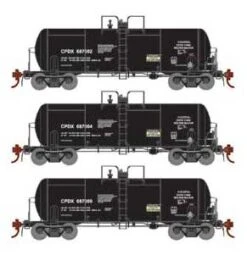 Athearn Genesis G25649 HO Scale 13,600 Gallon Acid Tank Car Chevron CPDX 3 Pack