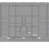 Roundhouse 88088 HO Scale 50' Waffle High Cube Boxcar Illinois Central IC 581127