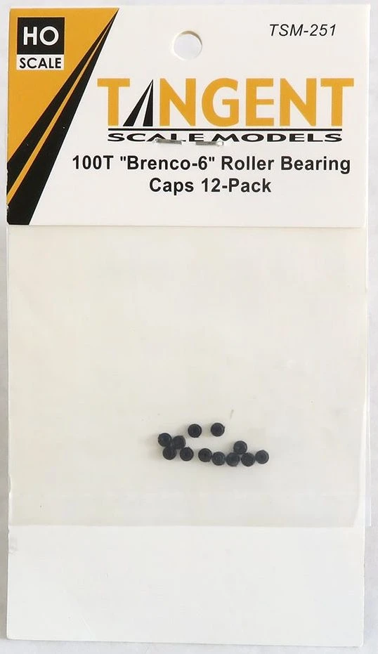 Tangent 251 HO Scale 100 Ton "Brenco 6" Roller Bearing Caps 12 Pack 2 Tangent 251 HO Scale 100 Ton "Brenco 6" Roller Bearing Caps 12 Pack - Image 2