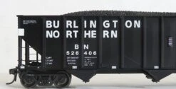 Tangent Scale Models 24010 PS 4000 Coal Hopper Burlington Northern Phase 1 BN -Alas Train Model Shop tangent scale models 24010 ps 4000 coal hopper burlington northern phase 1 bn 3