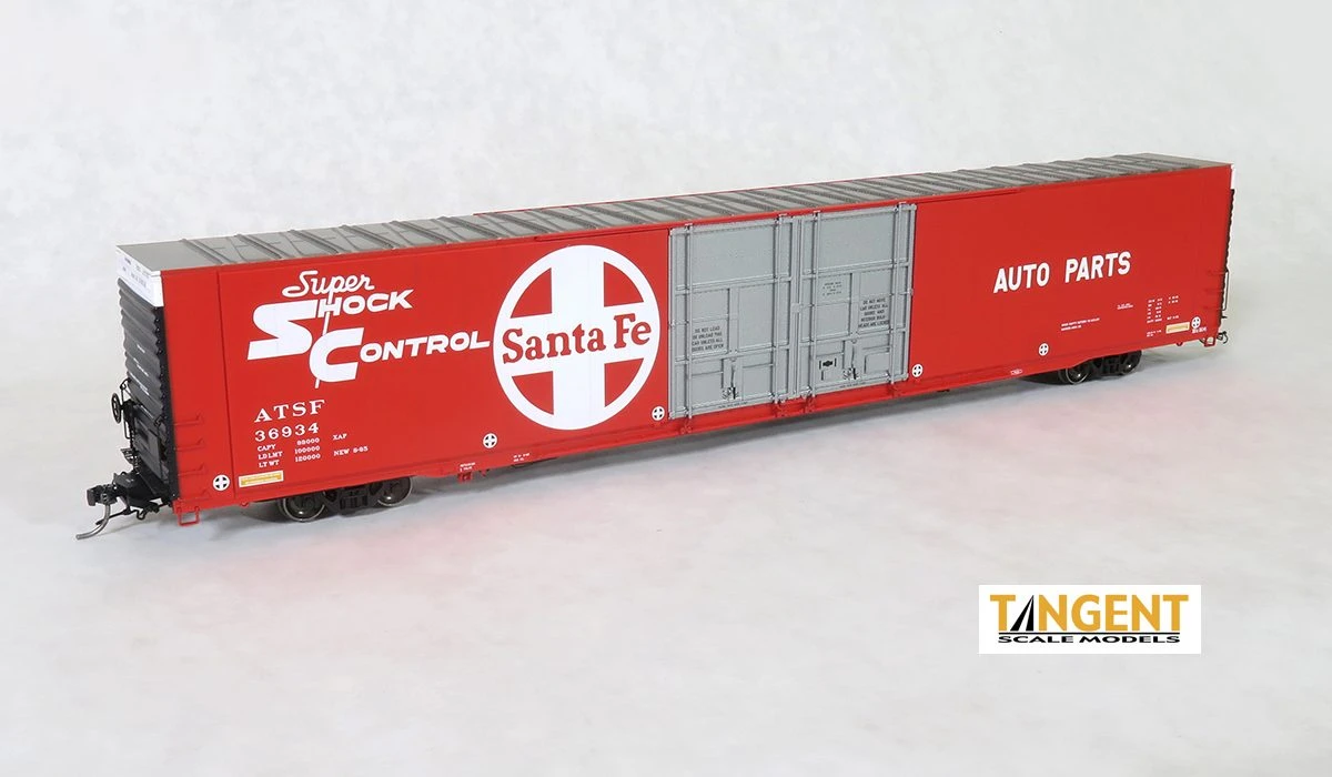 Tangent Scale Models 25023-06 HO Scale Greenville 86' Auto Parts Boxcar Santa Fe ATSF 36934 1 Tangent Scale Models 25023-06 HO Scale Greenville 86' Auto Parts Boxcar Santa Fe ATSF 36934