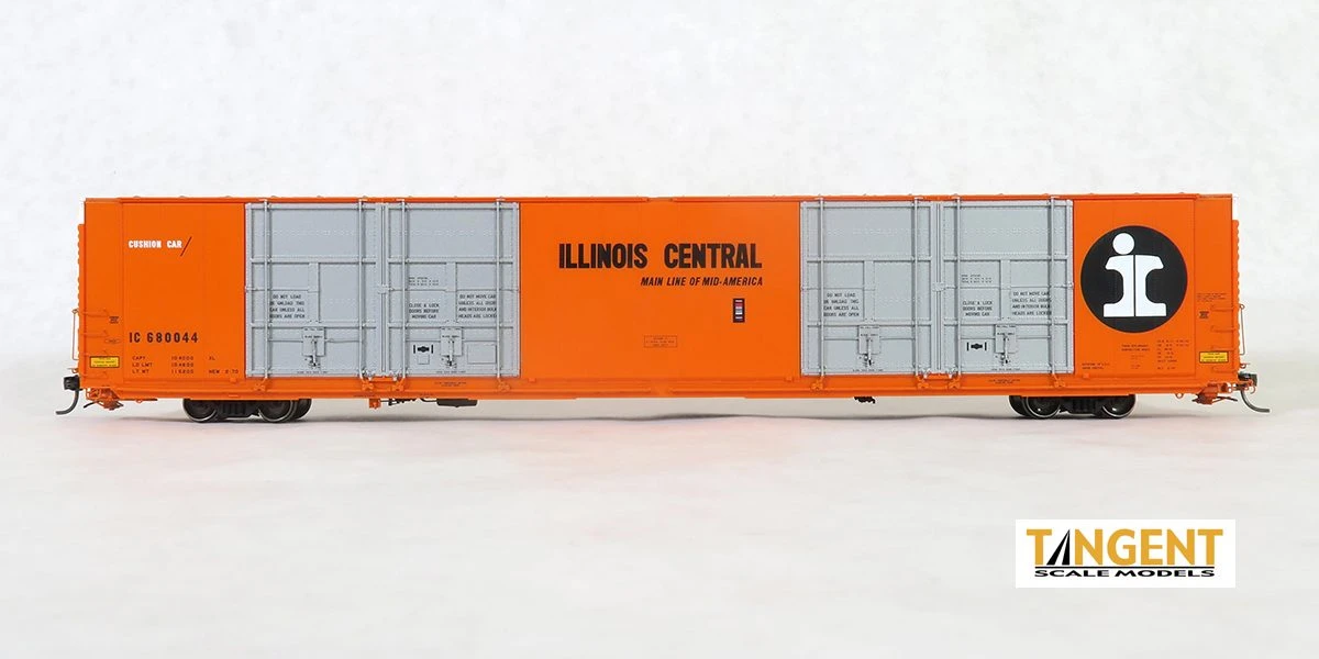 Tangent Scale Models 25519-03 HO Scale 86' Quad Door Auto Parts Boxcar Illinois Central IC 680041 4 Tangent Scale Models 25519-03 HO Scale 86' Quad Door Auto Parts Boxcar Illinois Central IC 680041 - Image 4